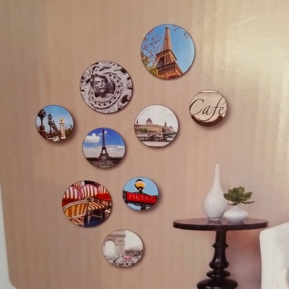 NEW PARIS decorative wall art.  9 different / Rowhouse Design. still in box!